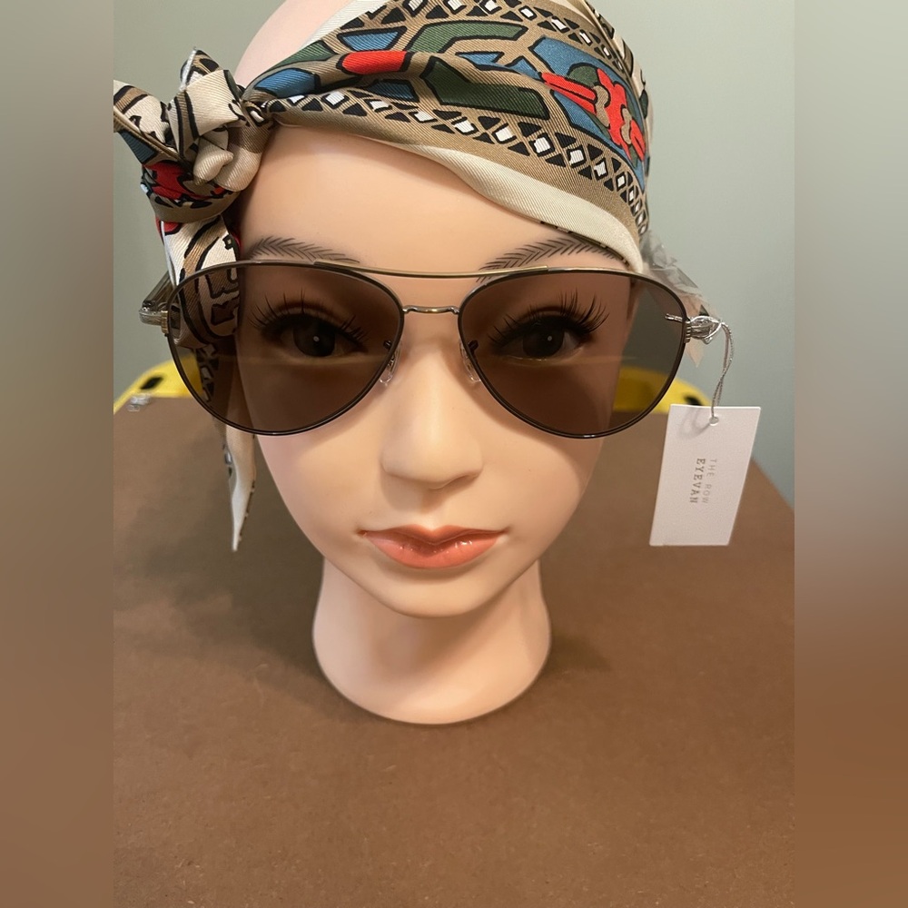 The Row Eyevan Wiley Titanium Ligh Brown Sunglasses